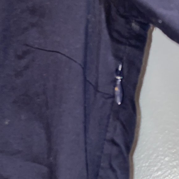 Tory Burch Embroidered Fringe Collar Tunic Top SZ 2 Navy Blue Summer Resort Wear - Picture 3 of 6